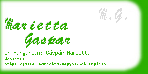 marietta gaspar business card